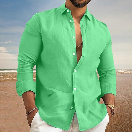 green mens shirt