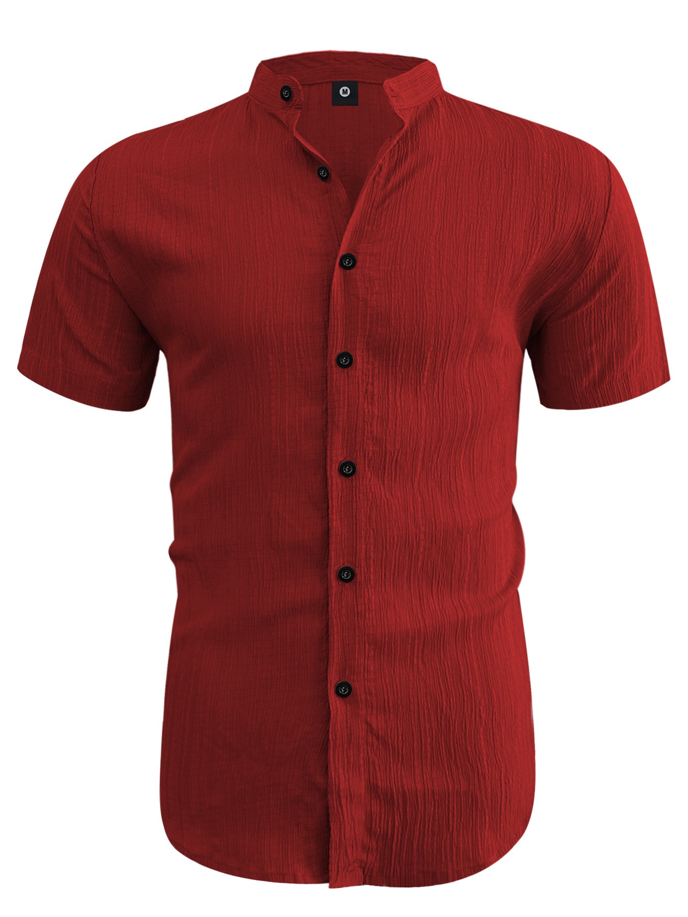 Hot-selling Mens Short-sleeve Stand-collar Casual Men's Shirt - Image 6