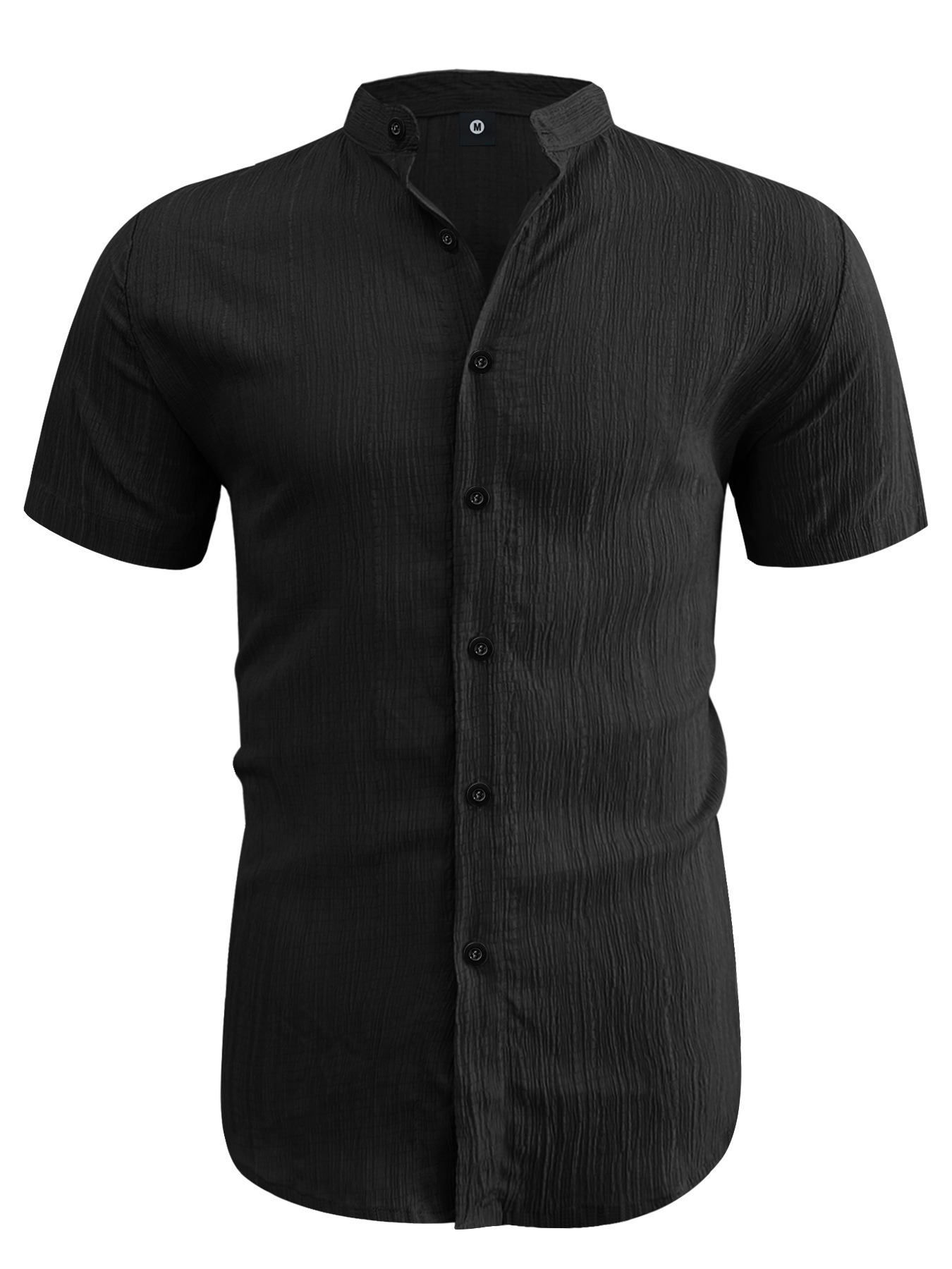 Hot-selling Mens Short-sleeve Stand-collar Casual Men's Shirt - Image 8