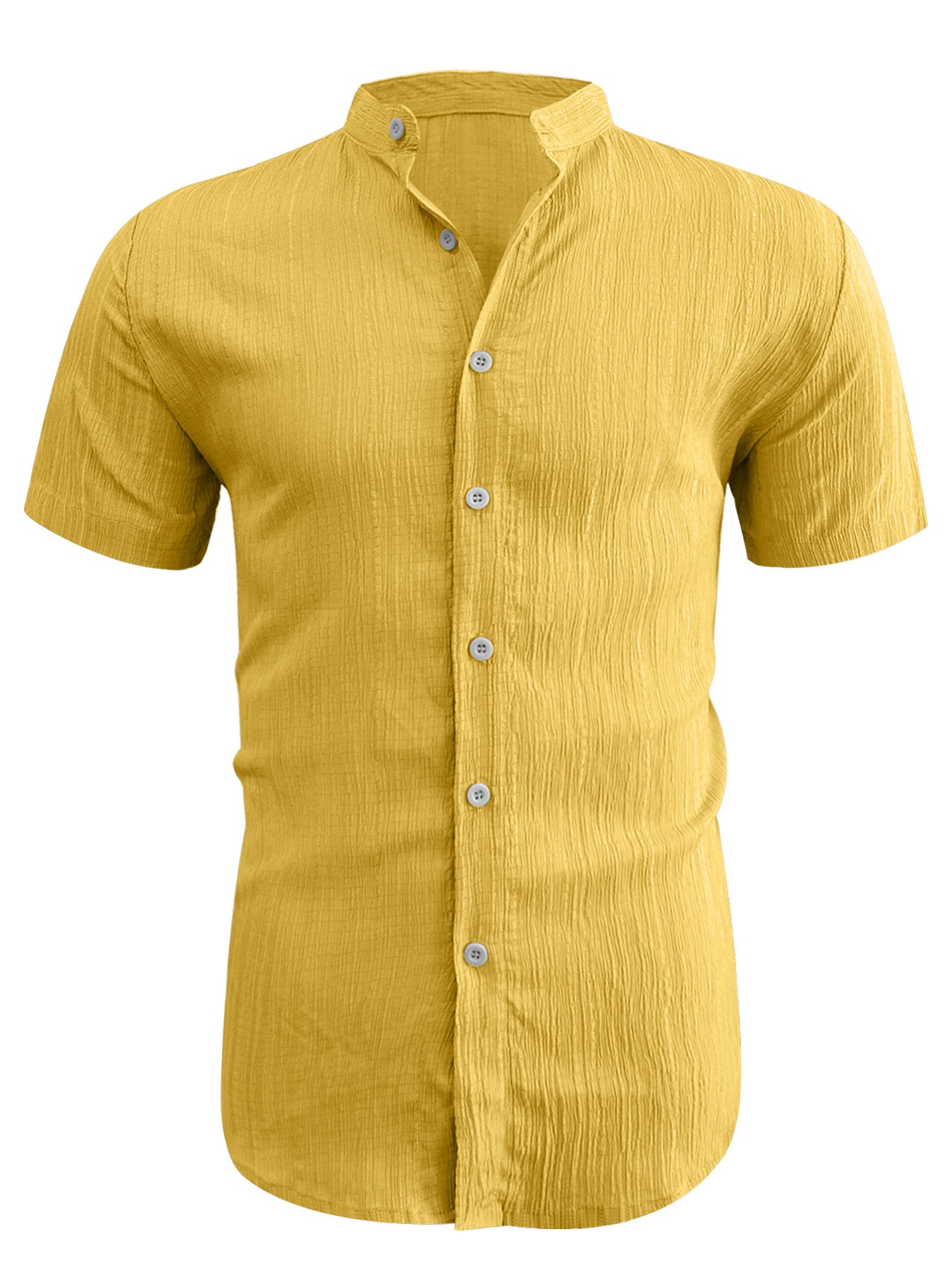 Hot-selling Mens Short-sleeve Stand-collar Casual Men's Shirt - Image 10