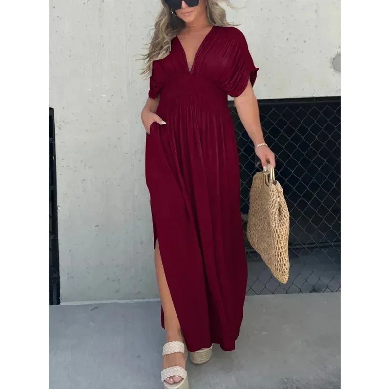 Maroon casual dress