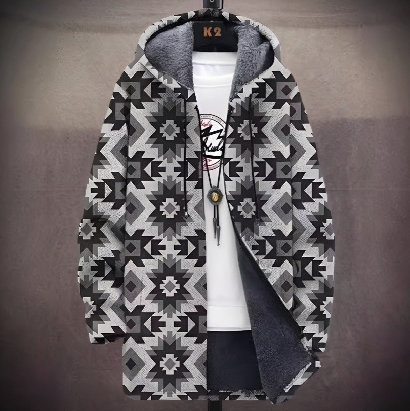 Men's Winter Print Windproof Jacket - Image 4
