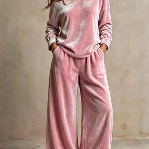 Off-shoulder Women’s Velvet cord set