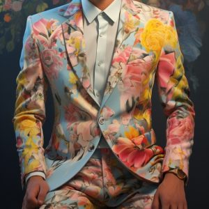 Men’s 3D Digital Print Suit Set