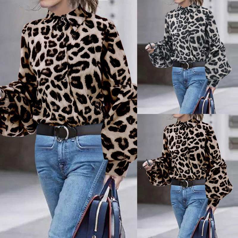 Women Sexy Leopard Print Tops - Image 2