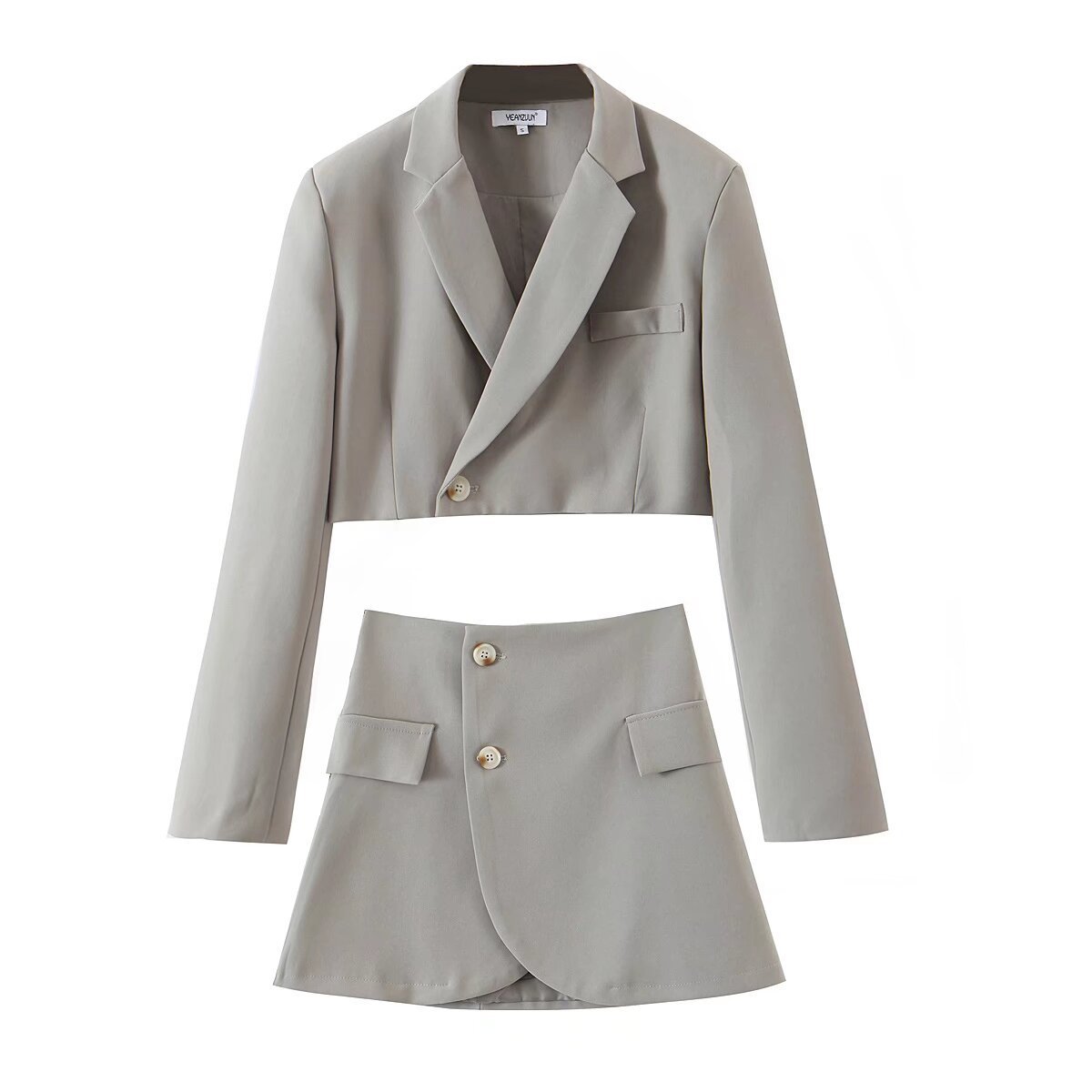 Cropped Blazer Mini Dress - Image 2