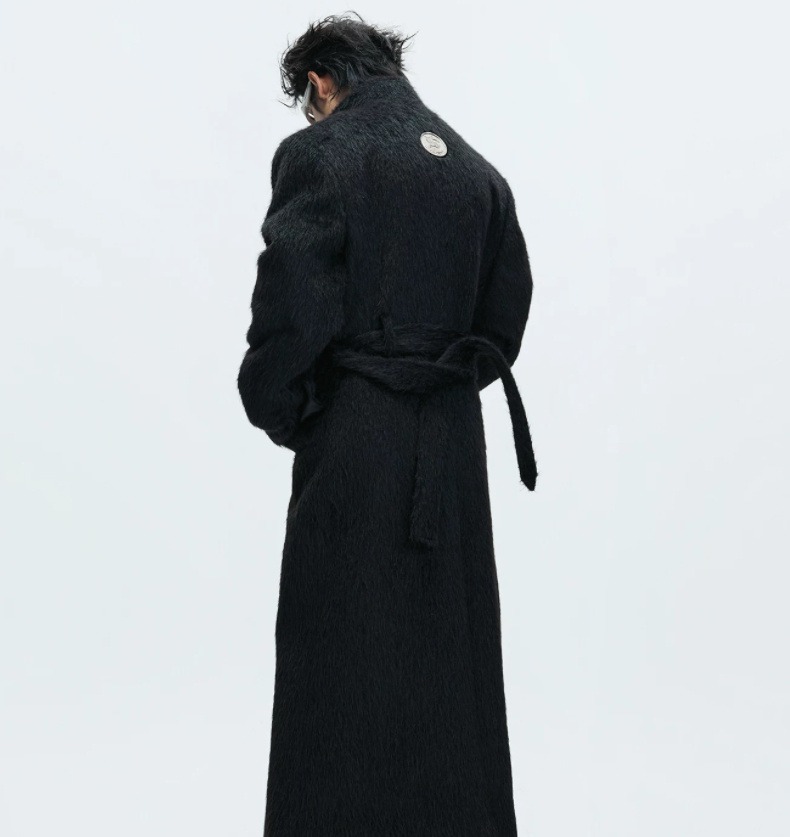 Short-pile Faux Two-piece Wool Coat - Image 3