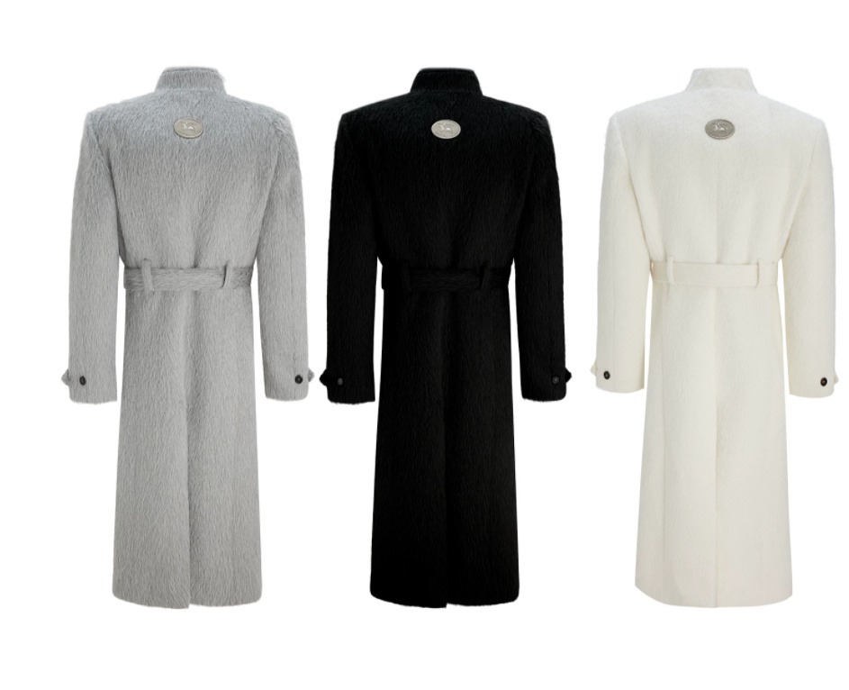 Short-pile Faux Two-piece Wool Coat - Image 6