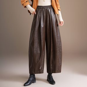 Women’s Fall Loose Wide-leg Cropped Pants