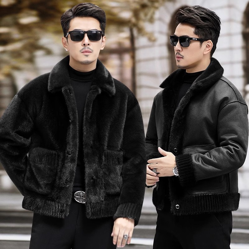 Men's Fur Chenille Coat - Image 2