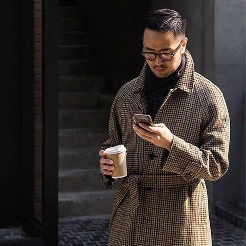 Men's Clothing Wool Overcoat - Image 2