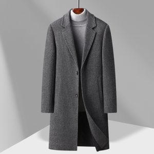 Stylish Simple And Elegant Mens Wool Coat
