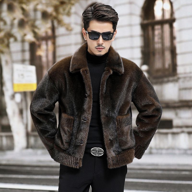 Men's Fur Chenille Coat - Image 3