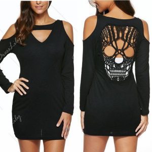 Punk Skull Off Shoulder top
