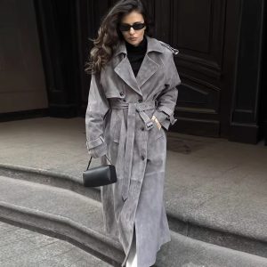 Womens Fashion outwear Trench Coat