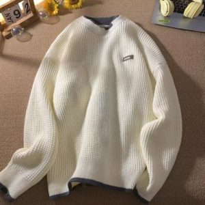 Cotton Knitwear Bottoming Sweater for Men
