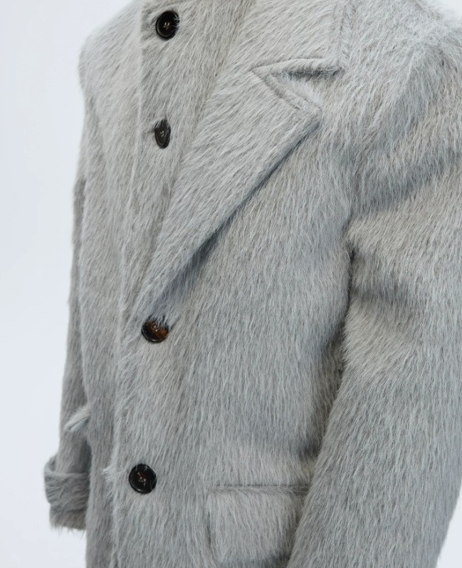 Short-pile Faux Two-piece Wool Coat - Image 2