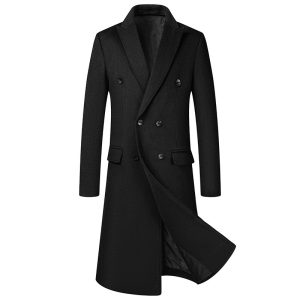 Men’s Long Wool Coat For Fall And Winter