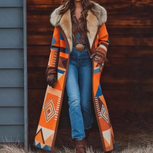 Retro-style Warm For Fall And Winter coat