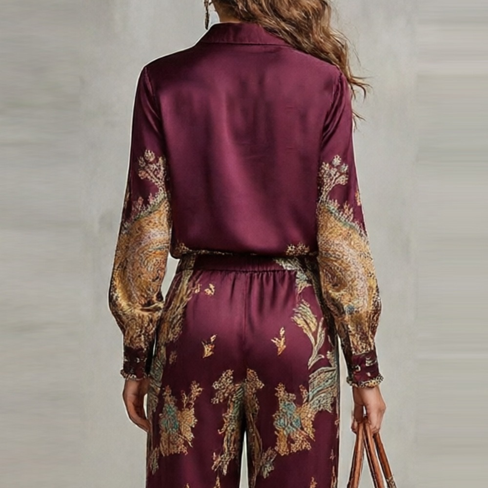 Printed Two-piece Women Casual Dresses&Cord Set - Image 2