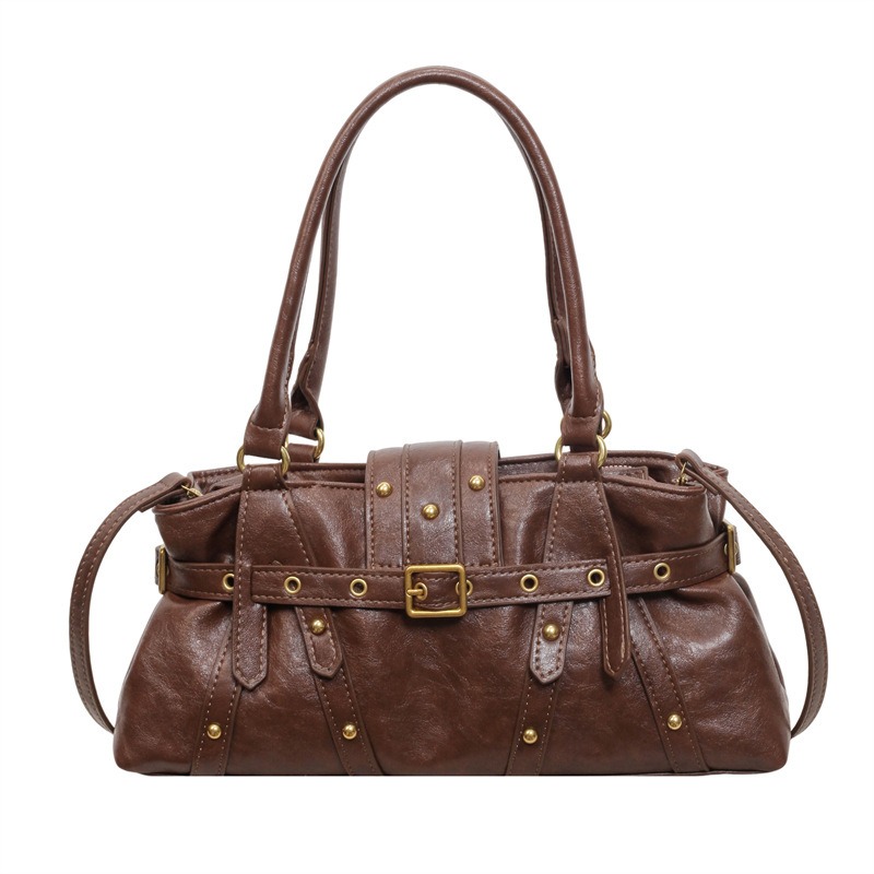 Womens Shoulder Bag With a Metal Buckle - Image 5