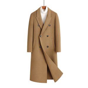 Double Breasted Wool Men’s Coat Jacket