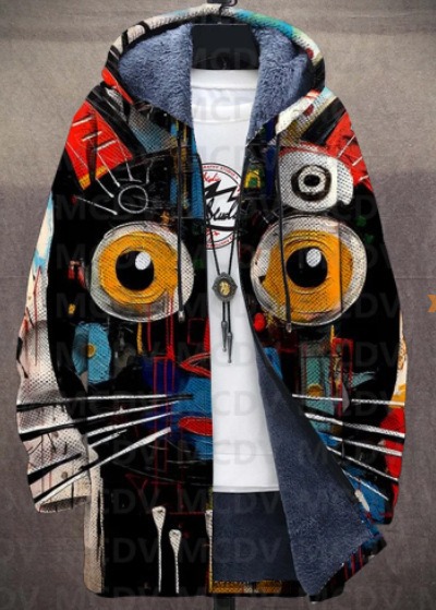 Men's Winter Print Windproof Jacket - Image 2