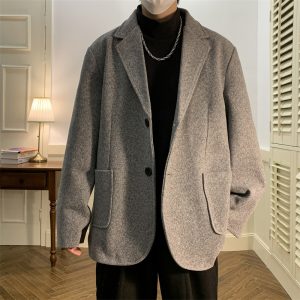 Men’s Trendy Padded Short Wool Coat