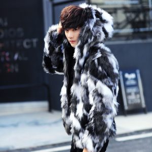 Men’s Faux Leather Warm Coat