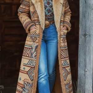 Retro-style Warm For Fall And Winter coat
