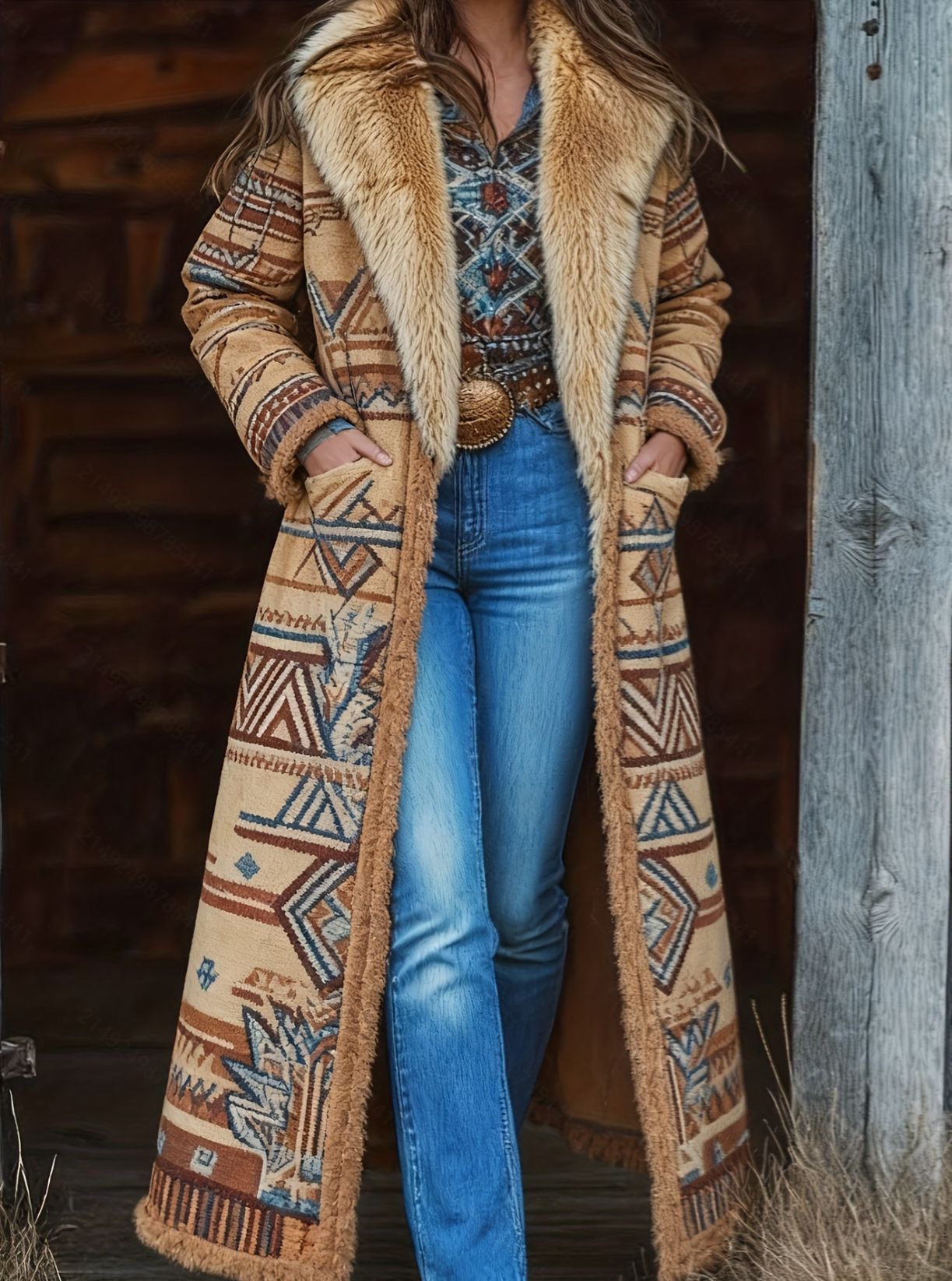 Retro-style Warm For Fall And Winter coat - Image 2