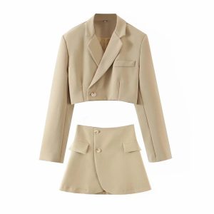 Cropped Blazer Mini Dress