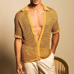 Mens Summer New Solid-Colored T-Shirt