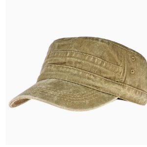 Flat male military cap