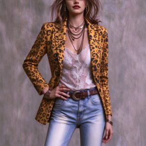 Women Relaxed-fit Long-sleeve Casual Blazer