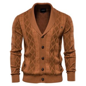 Men’s Cardigan V-Neck Long-Sleeve Sweater