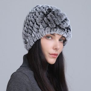 Women’s Rex Rabbit Fur Knitted cap
