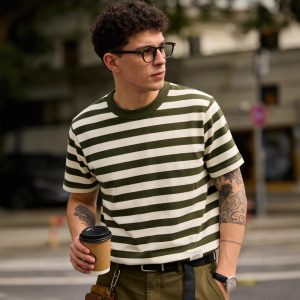 Men’s Vintage Stripe Short-sleeved T-shirt