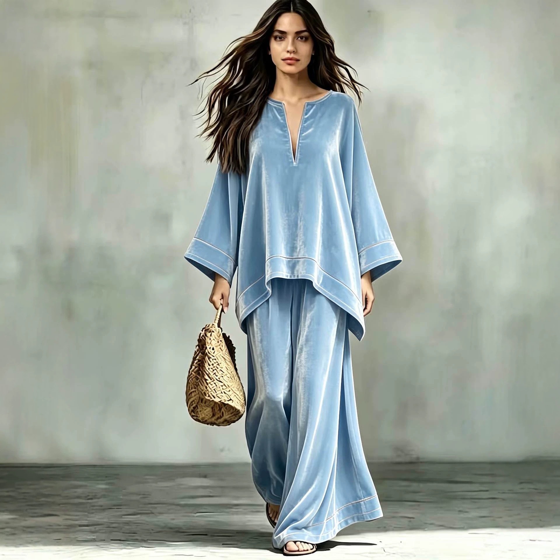 Wide-leg Pants Bohemian Two-piece Set - Image 5