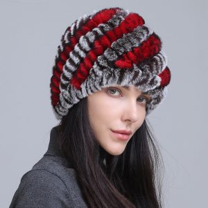Women’s Rex Rabbit Fur Knitted cap
