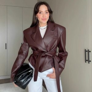 Women’s Clothing winter Leather Jacket