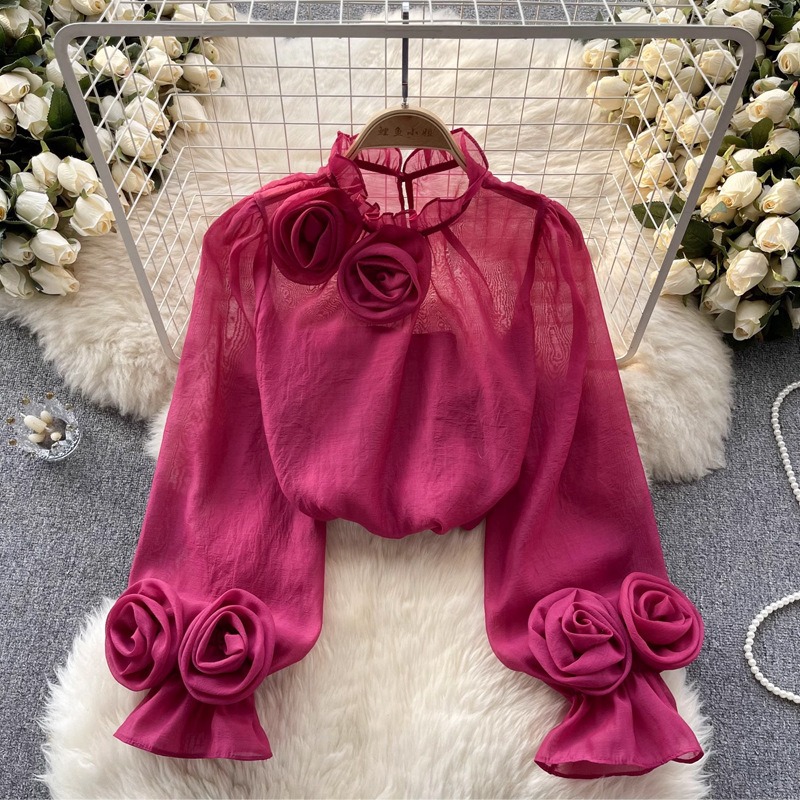 Chiffon Women Long-sleeve Top