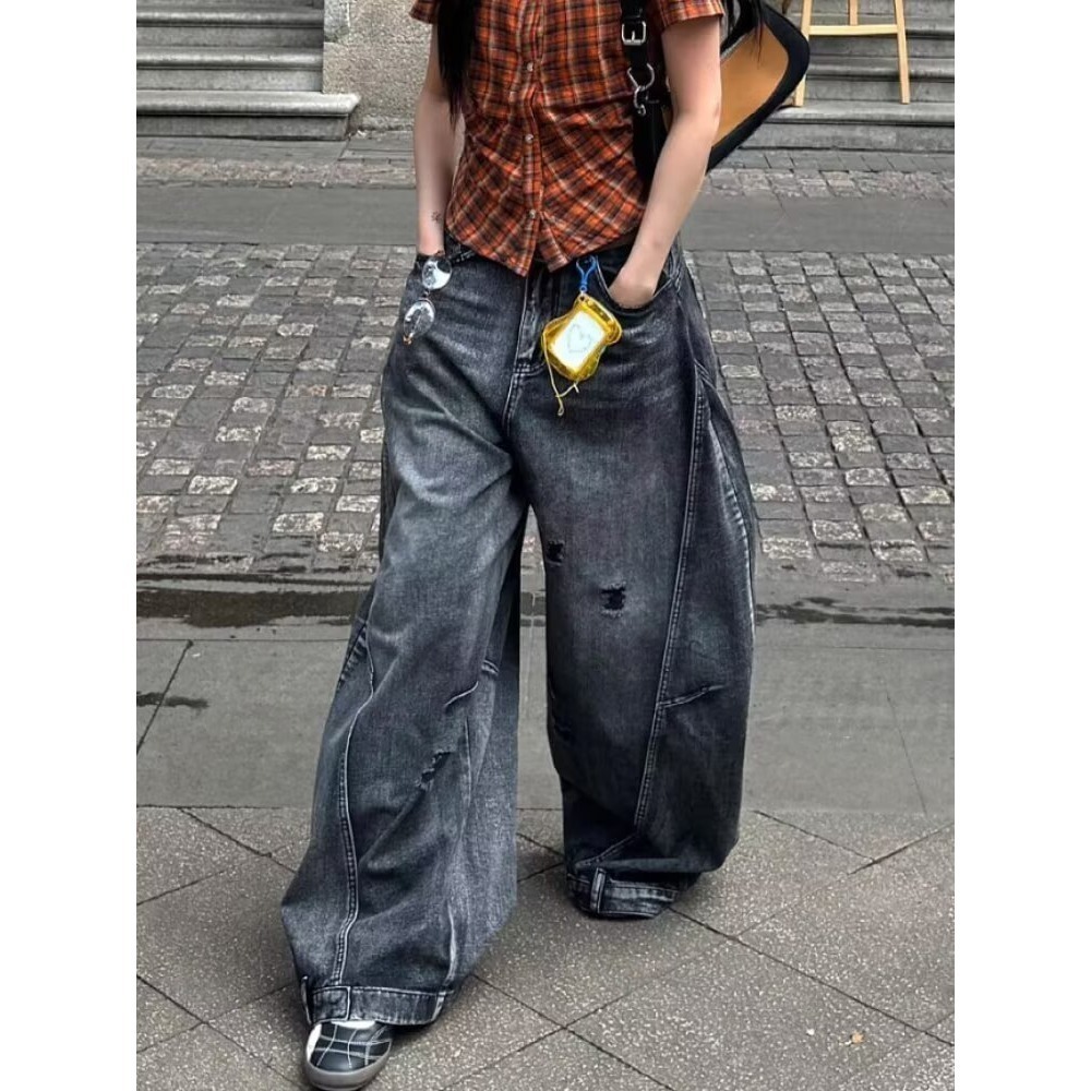 women Designer-style Slightly Flared Ripped And Distressed Jeans - Image 2