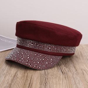 Women Denim Flat Top Baseball Cap